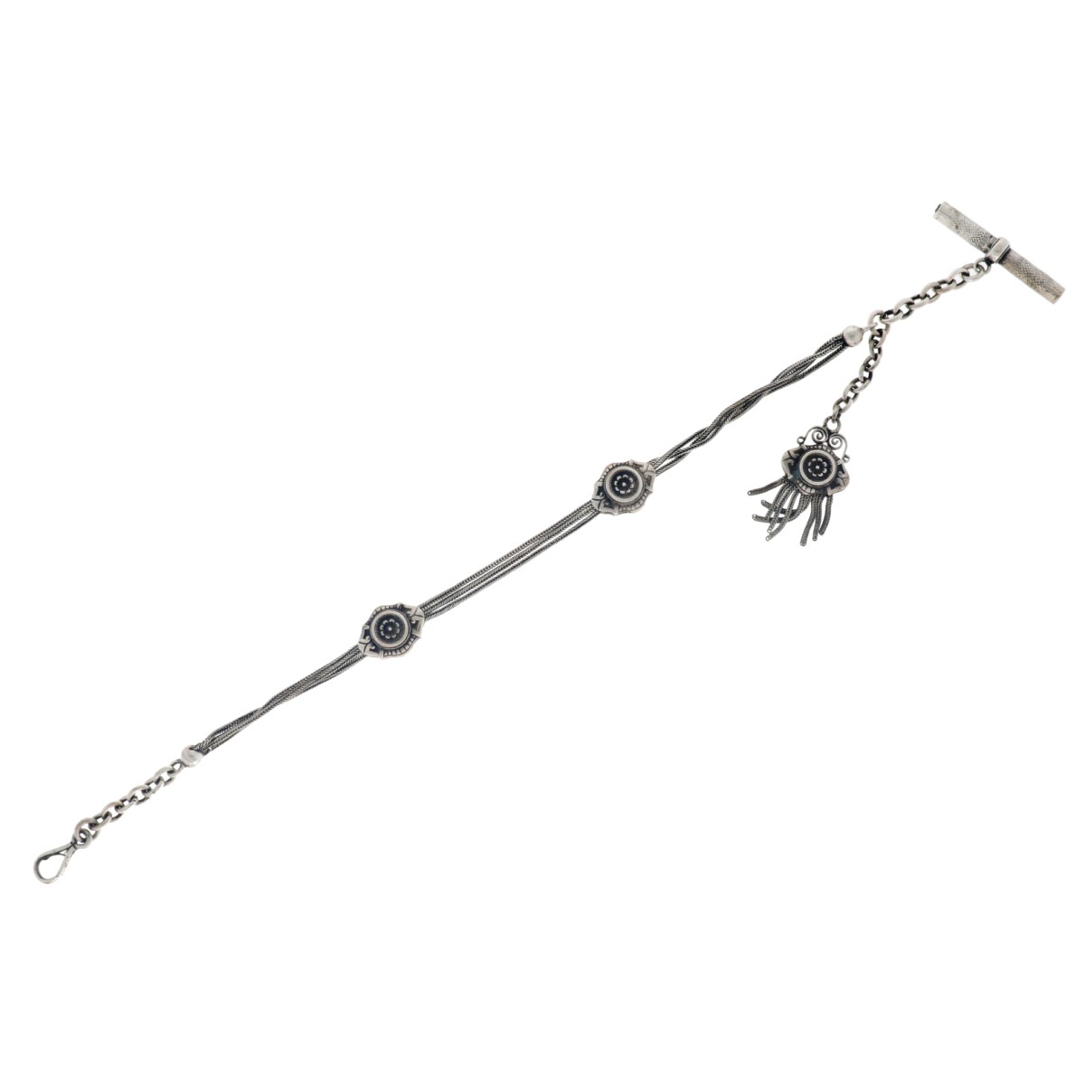 Chatelaine ketting voor zakhorloge - Zilver - Heren accessoires