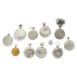 Lot (10) zakhorloges - Staal