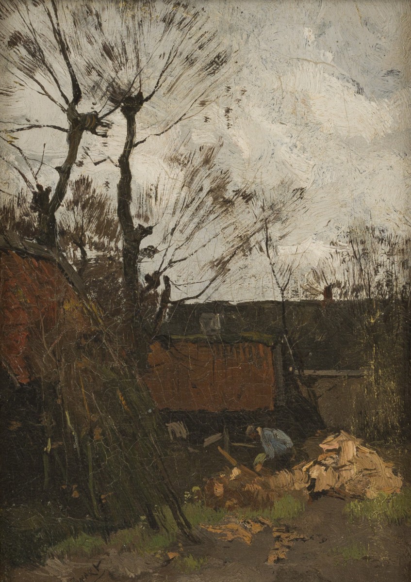 Toegeschreven Willem de Zwart (Den Haag 1862 - 1931), Boerenerf.