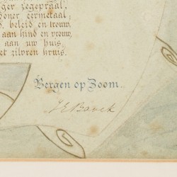 J.H. Holswilder ( Leiden 1850 - 1890 Den Haag), Illustratie bij een bruiloftslied.