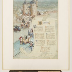 J.H. Holswilder ( Leiden 1850 - 1890 Den Haag), Illustratie bij een bruiloftslied.