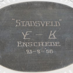 Bonbonmandje zilver.