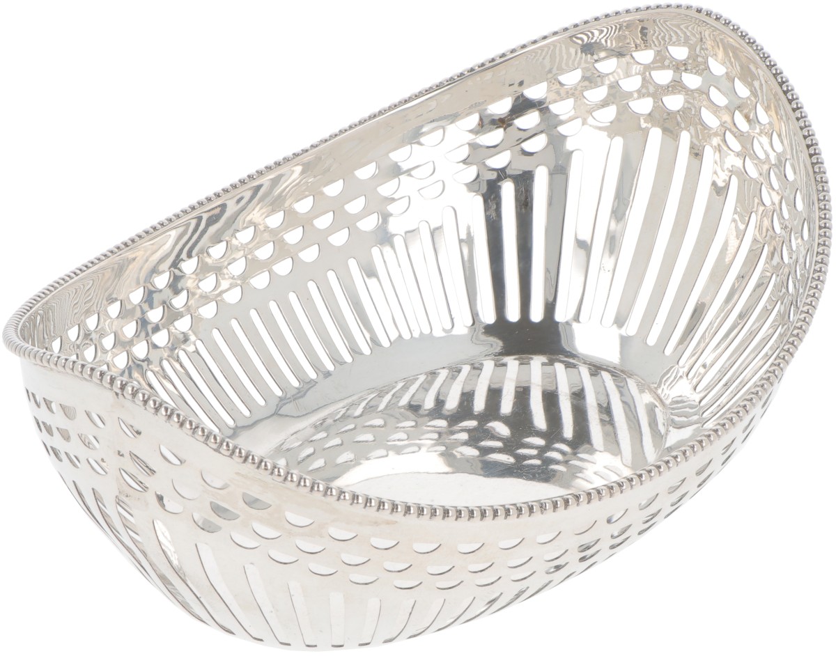 Bonbonmandje zilver.