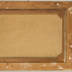 Romain Steppe (Antwerpen 1859 - 1927), (toegeschreven aan) Een platbodem op een rivier, (check authenticiteit).