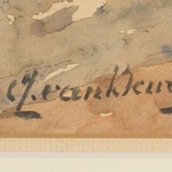 C. L van Beurden, Een kade in Holland