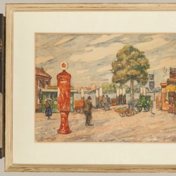 C. L van Beurden, Een kade in Holland