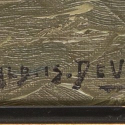 Alb. Is. Devos, 19th./20th. C, A schooner in a stiff breeze
