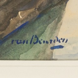 Alfons van Beurden (Antwerpen, 1854 - 1938) , De haven van Oostende
