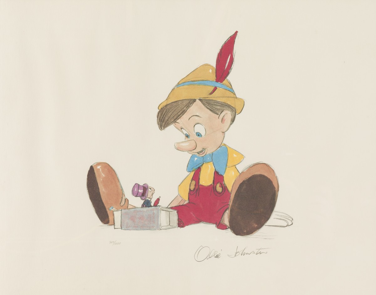 Ollie Johnston (Palo Alto, California, United States 1912 - 2008 Sequim, Washington, United States), Pinocchio.
