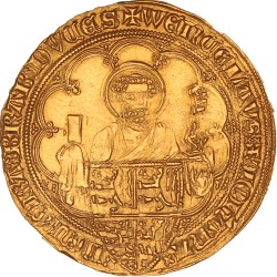 Gouden Pieter. Brabant. Leuven. Johanna en Wenceclaus. Z.j. (1355 - 1383). Prachtig +.