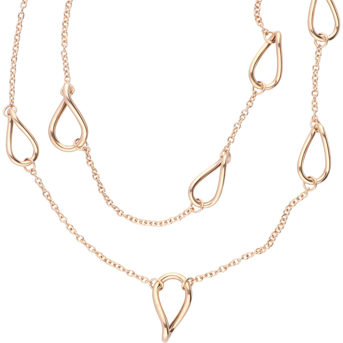 18 kt. Roségouden Schaap en Citroen Essentials collier.