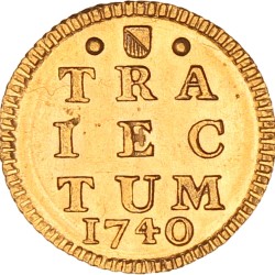 Bezemstuiver. Afslag in goud. Utrecht. 1740. FDC.
