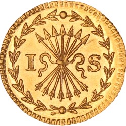 Bezemstuiver. Afslag in goud. Utrecht. 1740. FDC.
