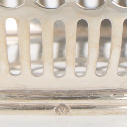 Bonbonmandje zilver.