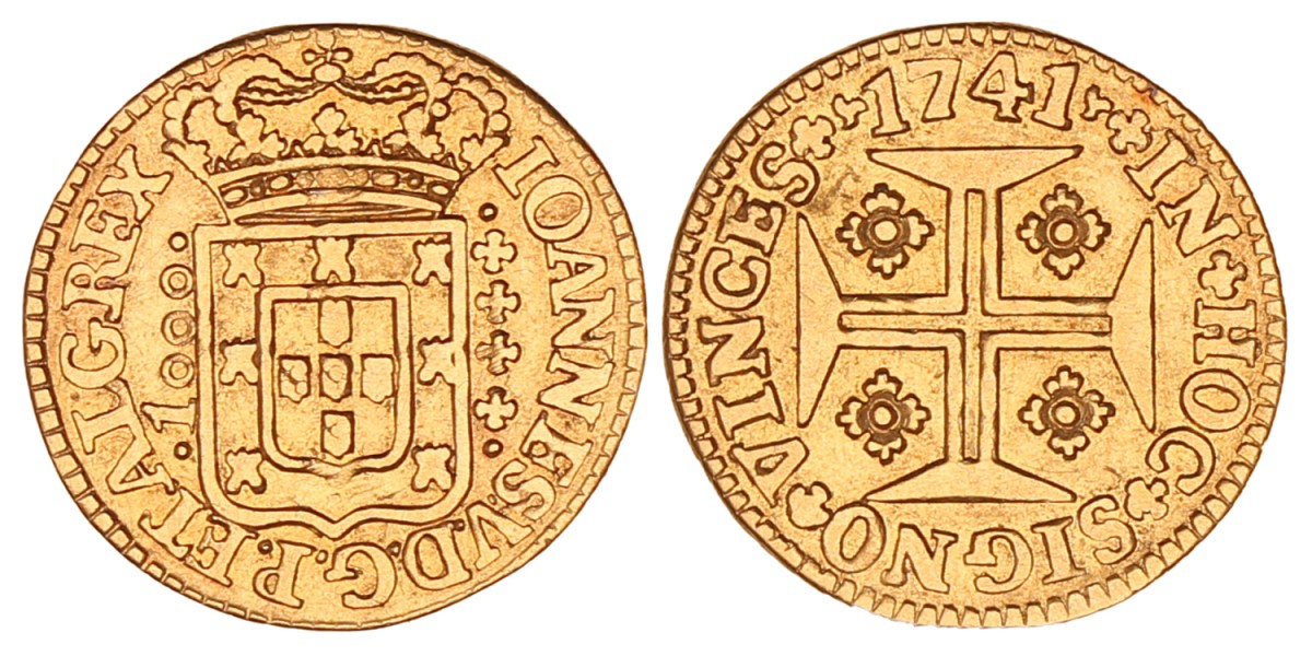 Portugal. Joao V. 1000 Reis. 1745.