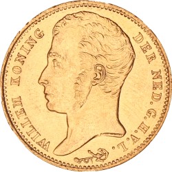 10 gulden goud. Willem I. 1824 B. UNC -.