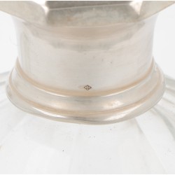 (4) delige kaptafel set zilver.