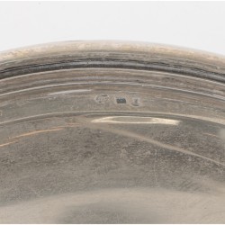 Presenteer schaal zilver.