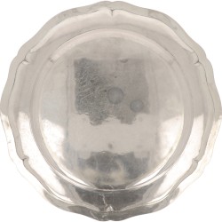 Presenteer schaal zilver.