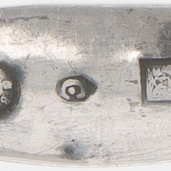 (14) delig lot theelepels zilver.
