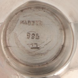 (2) delige set judaïca kandelaren zilver.