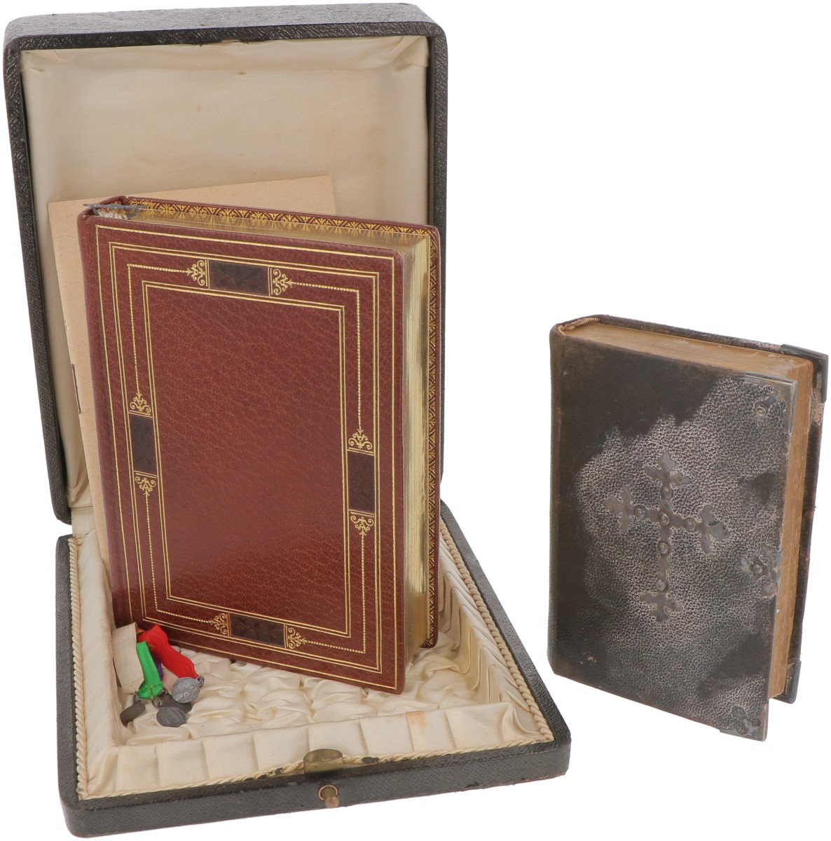 (2) delig lot Psalmenboekjes zilver.