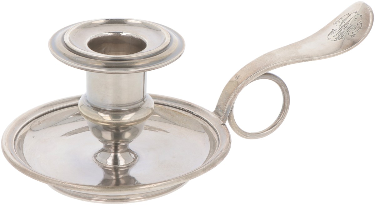 Handkandelaar / Blaker zilver.
