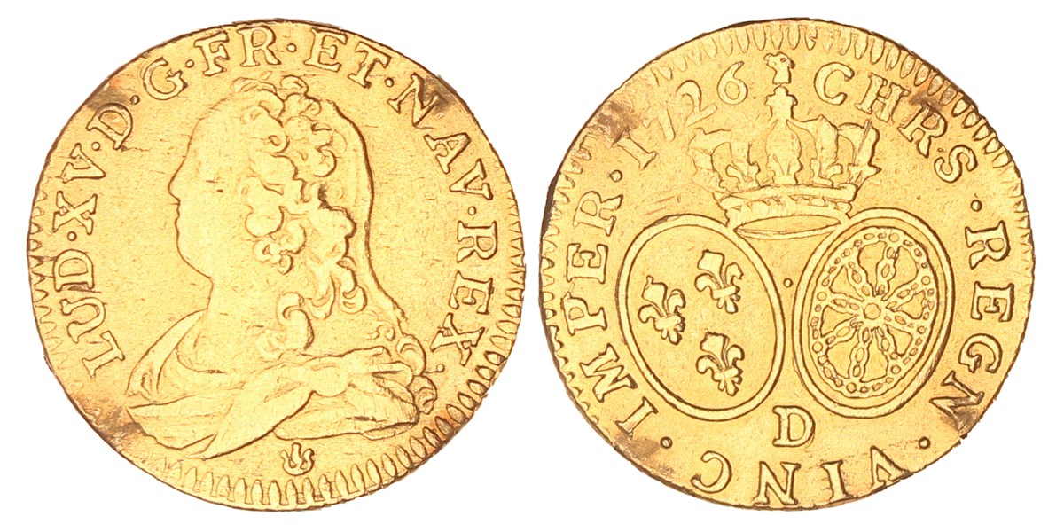 France. Louis XV. 1 Louis d'Or. 1726 D.