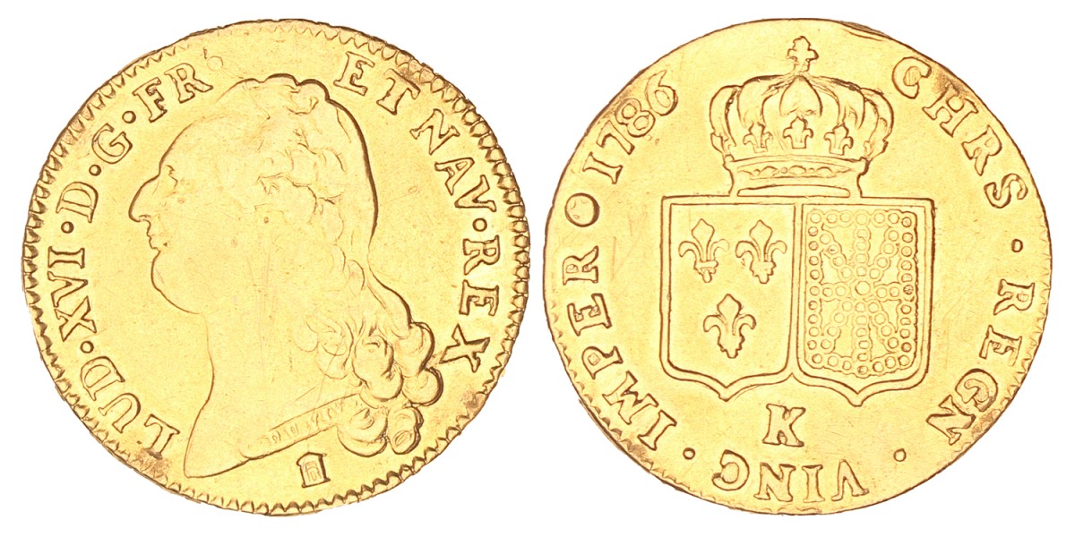 France. Louis XVI. 2 Louis d'Or. 1786 K.
