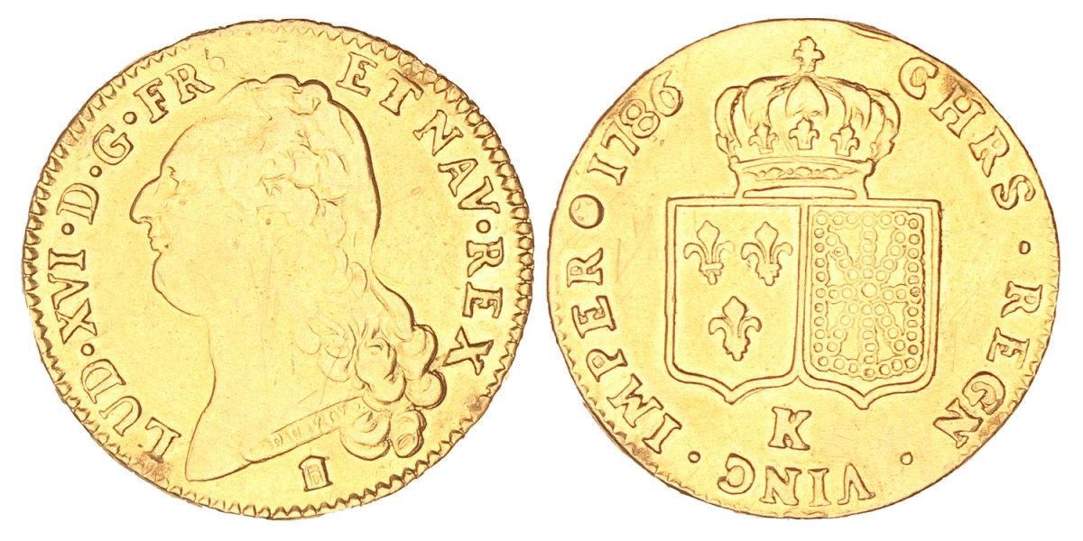 France. Louis XVI. 2 Louis d'Or. 1786 K.