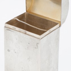 Speelkaarten doosje zilver.