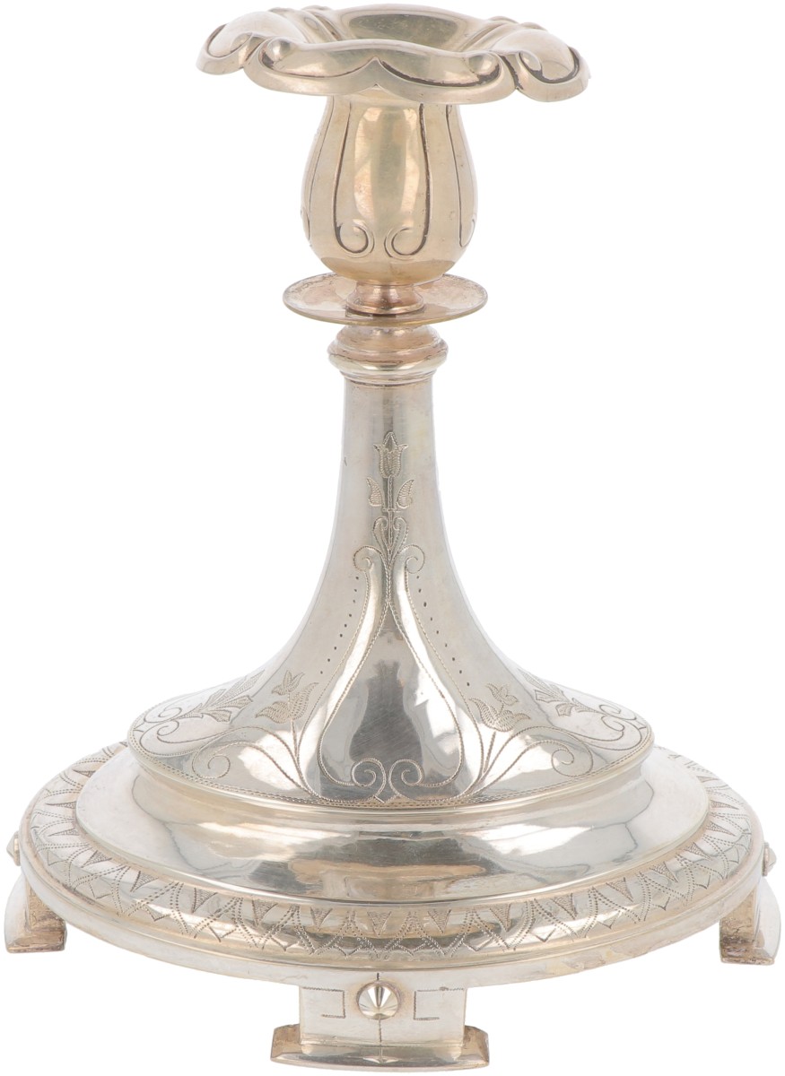 Kandelaar zilver / verzilverd.