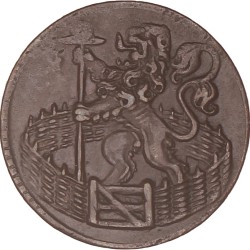 1 Duit. 1754. Zeer Fraai / Prachtig.