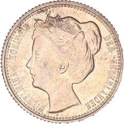 25 Cent. Wilhelmina. 1906. UNC.