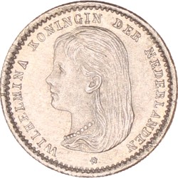 10 Cent. Wilhelmina. 1892. UNC.