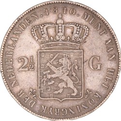 2½ Gulden. Willem I. 1840. Zeer Fraai.