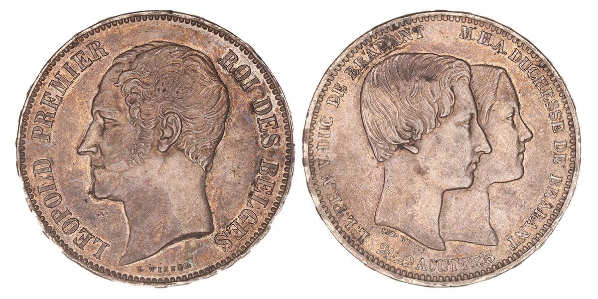 Belgium. Leopold I. 5 Francs. 1853.