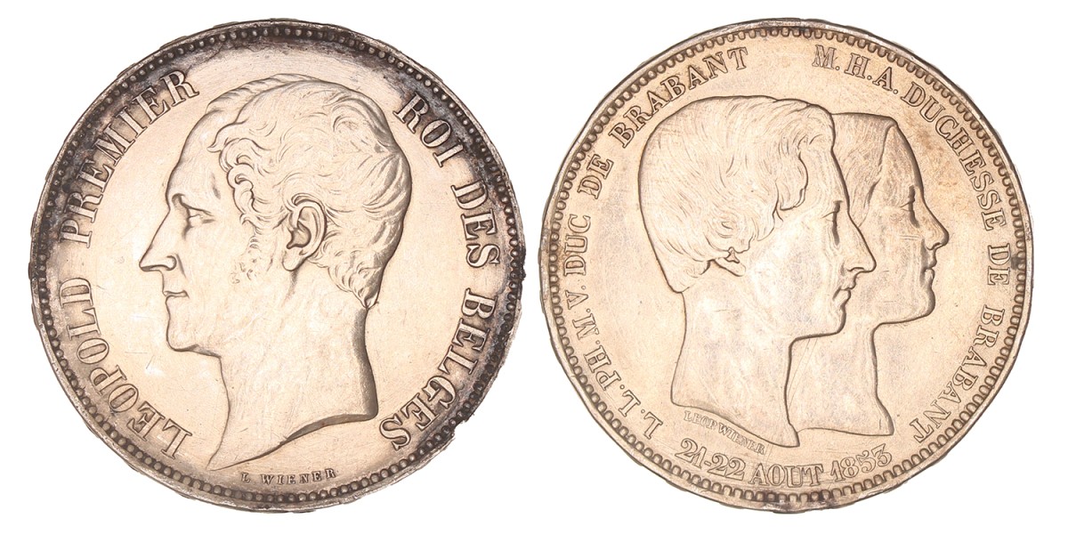 Belgium. Leopold I. 5 Francs. 1853.