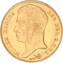 10 gulden goud. Willem I. 1825 B. Prachtig / UNC.