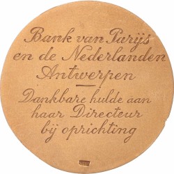 Z.j. (1872). Nederland. Penning voor de oprichting van de Bank van Parijs en de Nederlanden.