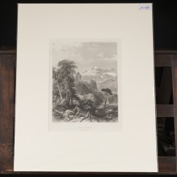 Een lot bestaande uit (6) diverse gravures met landschappen, 19e eeuw.