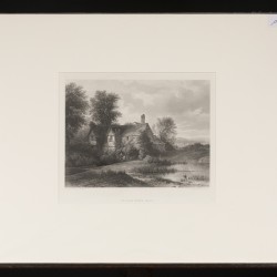 Een lot bestaande uit (6) diverse gravures met landschappen, 19e eeuw.