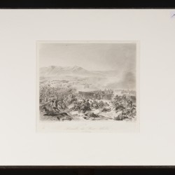 Een lot van (6) diverse lithografieën, waaronder de slag bij Mont-Thabor, 19e eeuw. 