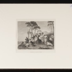Een lot van (6) diverse lithografieën, waaronder de slag bij Mont-Thabor, 19e eeuw. 