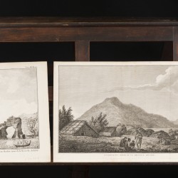 Een lot bestaande uit (4) gravures van diverse taferelen (James Cook), 18e eeuw.