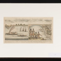 François Valentijn (1666-1727), Een lot bestaande uit (2) gravures: Het Eiland Nomuka (Rotterdam Eiland), Tonga en Amsterdam Eiland (Indische Oceaan), 1726.