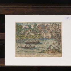 Franz HOOGENBERGH (1540-1592), Twee gravures voorstellende de belegering van Kerpen en Tours, Duitsland, 16e eeuw.