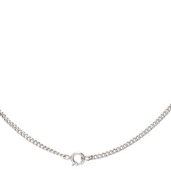 Sterling zilveren collier met hanger van beschilderde vlindervleugels door Thomas Mott.