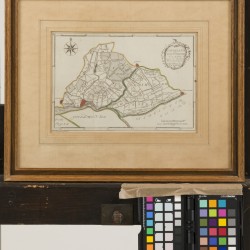 Kaart van Schieland en Krimpernerwaard, ca. 1795/97. Door A. Brouwer en Hendrik Arend Banse.