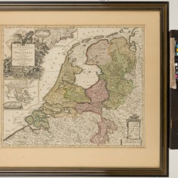Johann Baptist Homann (1664 - 1724), Belgii pars septentrionalis communi nomine vulgo Hollandia nuncupata contines Statum Potentissimae Batavorum Reipublicae seu Provincias VII Foederatas.